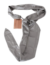 Thumbnail for Metallic Silver Silk Neck Wrap Shawl Scarf