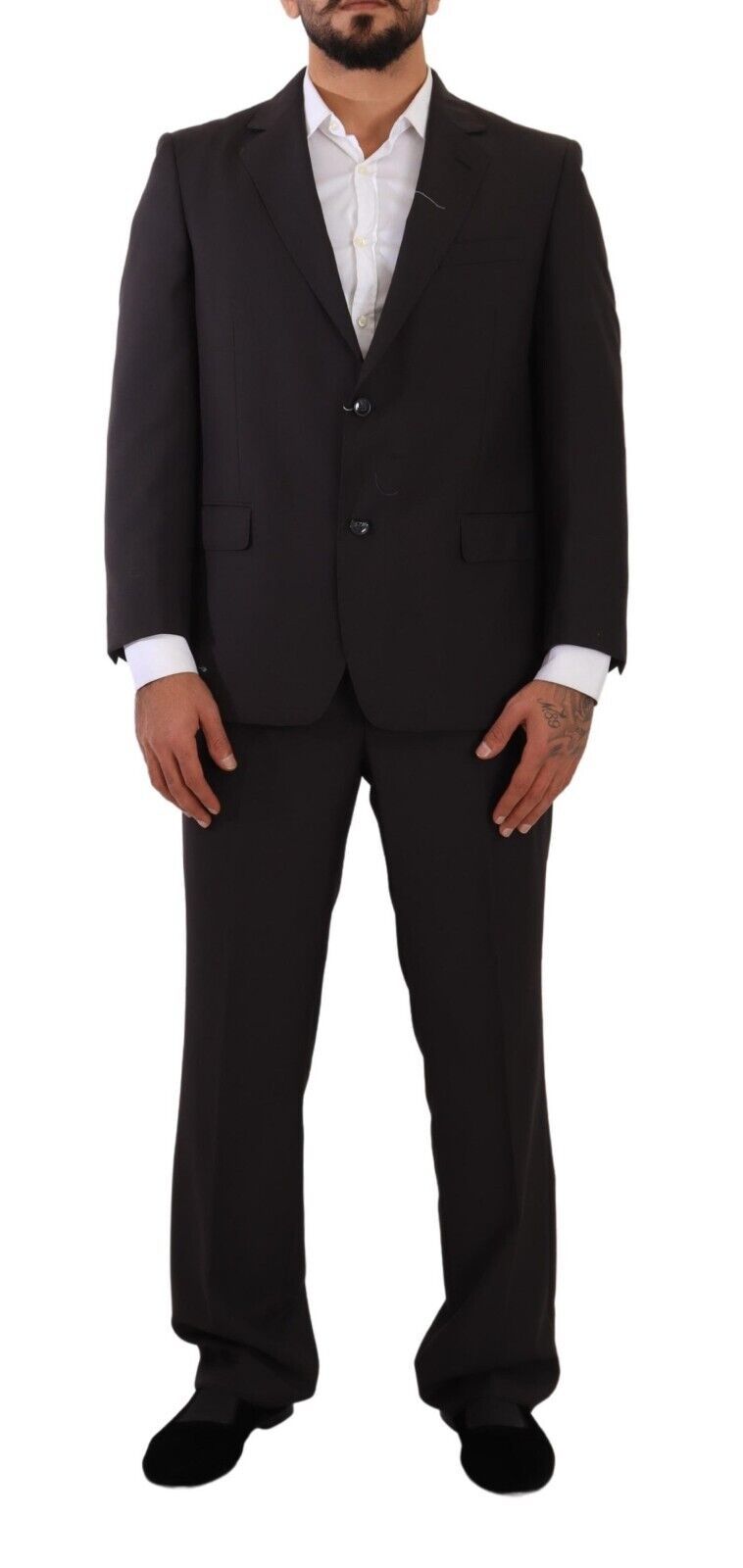 Sleek Grey 2-Piece Mens Suit with Notch Lapels