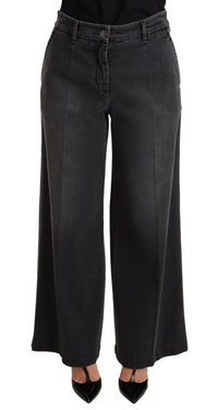 Thumbnail for Elegant Wide Leg Gray Wash Denim