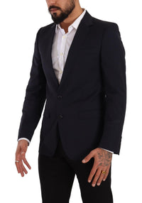 Thumbnail for Sleek Navy Martini Slim Fit Wool Blazer