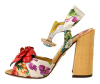Thumbnail for Multicolor Crystal Embellished Heel Sandals