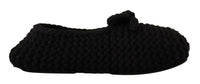 Thumbnail for Elegant Black Wool Knit Ballet Flats