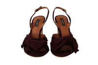Thumbnail for Elegant Purple Suede Heels Sandals