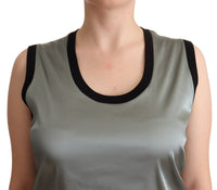 Thumbnail for Elegant Silver Sleeveless Blouse