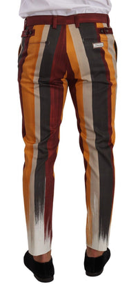 Thumbnail for Multicolor Striped Skinny Pants