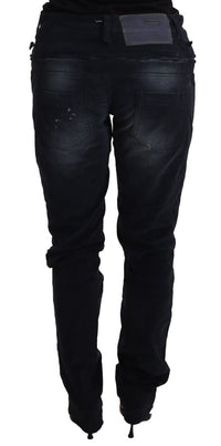 Thumbnail for Elegant Dark Blue Slim-Fit Denim