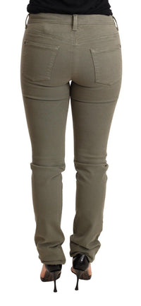 Thumbnail for Chic Green Low Waist Skinny Jeans