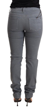 Thumbnail for Sleek Gray Low Waist Skinny Jeans