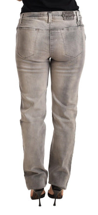 Thumbnail for Chic Gray Washed Low Waist Skinny Jeans