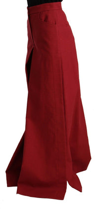Thumbnail for Elegant High Waist Wide Leg Pants in Red