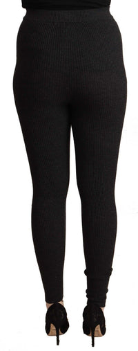 Thumbnail for Elegant High-Waist Wool Tights Pants