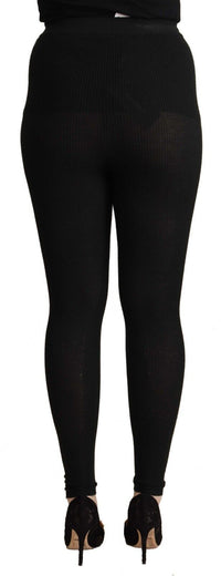 Thumbnail for Elegant High Waist Cashmere-Silk Tights Pants