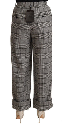 Thumbnail for Elegant High Waist Straight Trousers In Grey