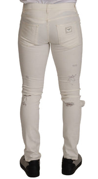 Thumbnail for Elegant White Skinny Denim Jeans