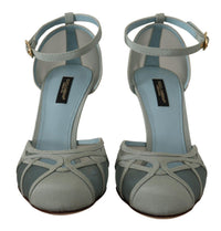 Thumbnail for Elegant Blue Mesh Ankle Strap Sandals