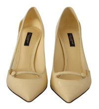 Thumbnail for Chic Pointed Toe Leather Pumps in Sunshine Yellow