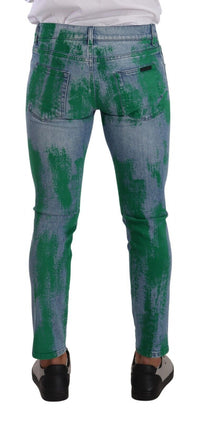 Thumbnail for Chic Skinny Denim Jeans in Blue Green Wash