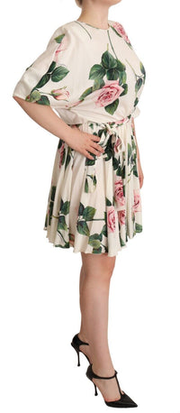 Thumbnail for Elegant Stretch Silk Pleated Rose Dress