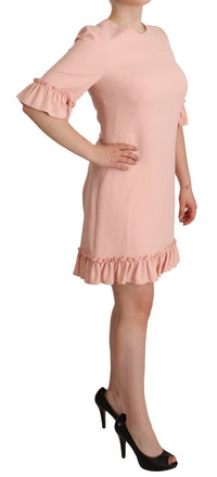 Thumbnail for Ruffled Sleeve Sheath Dress in Pink