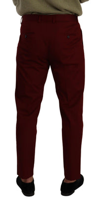 Thumbnail for Elegant Dark Red Dress Chinos for Men