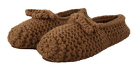 Thumbnail for Elegant Wool Knit Ballerina Flats in Brown