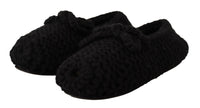Thumbnail for Elegant Black Wool Knit Ballet Flats