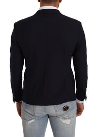 Thumbnail for Elegant Slim Fit Dark Blue Blazer