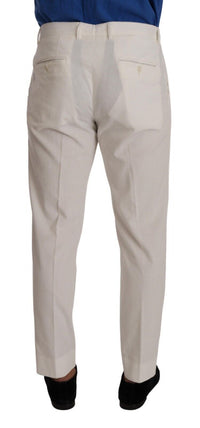 Thumbnail for Elegant Tapered Corduroy Pants in Off White