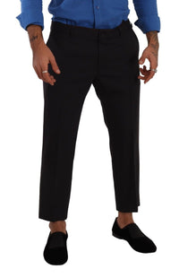 Thumbnail for Elegant Cropped Wool Stretch Pants