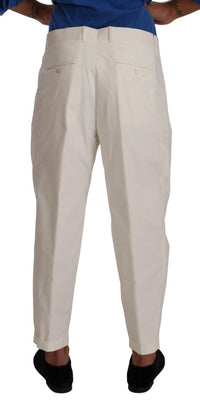 Thumbnail for Elegant White Cotton Stretch Dress Pants