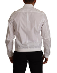 Thumbnail for White Cotton Button Down Men Collared Shirt