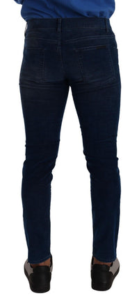 Thumbnail for Sleek Dark Blue Slim Fit Jeans