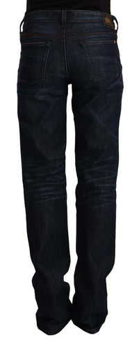 Thumbnail for Chic Dark Blue Mid Waist Jeans