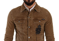 Thumbnail for Elegant Corduroy Logo Jacket