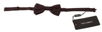 Thumbnail for Elegant Brown Dot Pattern Silk Bow Tie