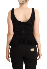 Thumbnail for Chic Sleeveless Designer Tank Top in Black