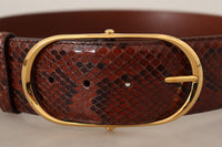 Thumbnail for Elegant Python Snake Skin Leather Belt