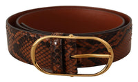 Thumbnail for Elegant Leather Belt with Gold Buckle