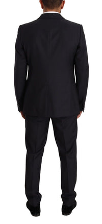 Thumbnail for Elegant Navy Blue Wool Silk Men's Martini Suit