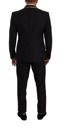 Thumbnail for Elegant Black Silk Blend 3-Piece Suit