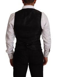 Thumbnail for Elegant Black Virgin Wool Dress Vest