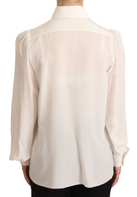 Thumbnail for Elegant Silk Top in Off White