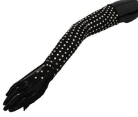 Thumbnail for Elegant Elbow Length Black Gloves