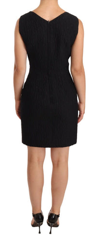 Thumbnail for Elegant Black Sheath Mini Dress with Crystal Buttons
