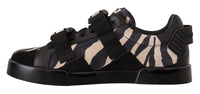 Thumbnail for Zebra Suede Low Top Fashion Sneakers
