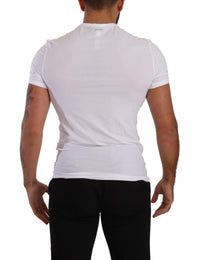 Thumbnail for Elegant White Cotton Blend Round Neck Tee