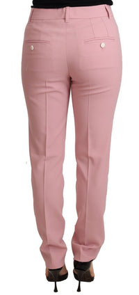 Thumbnail for Elegant Pink Tapered Wool Trousers