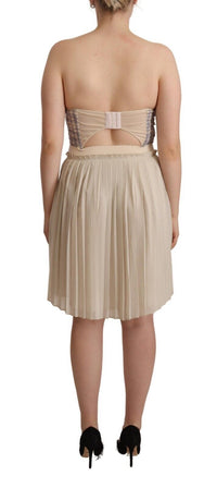 Thumbnail for Chic Beige Strapless A-Line Dress