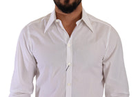 Thumbnail for Elegant White Cotton Dress Shirt - Slim Fit