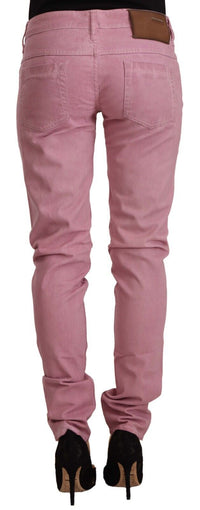 Thumbnail for Elegant Pink Slim Fit Denim Jeans